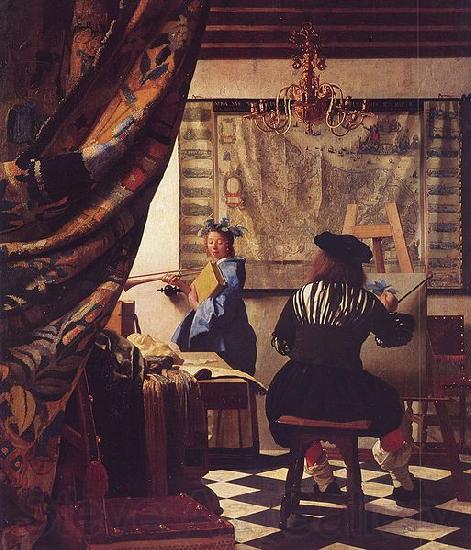 Johannes Vermeer The Art of Painting Norge oil painting art